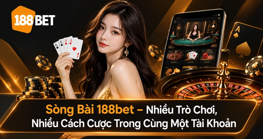 Sòng Bài 188bet – Nhiều Trò Chơi, Nhiều Cách Cược Trong Cùng Một Tài Khoản